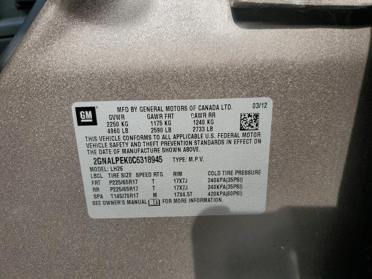 2012 Chevrolet Equinox - Image 14