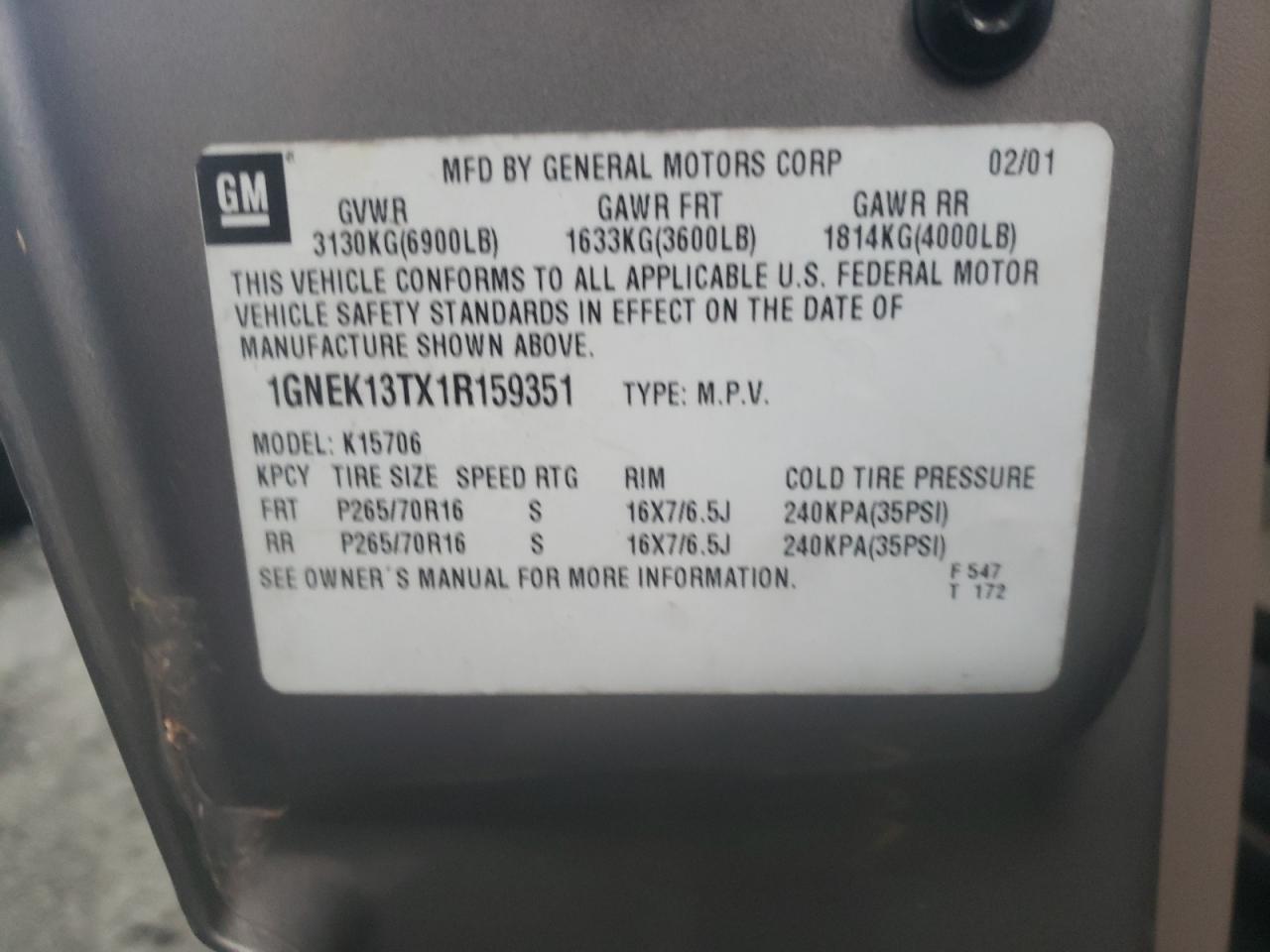 2001 Chevrolet Tahoe - Image 14