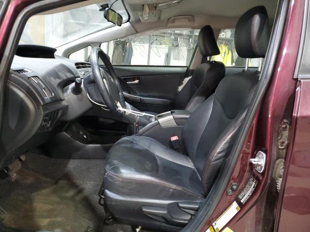 Hatchbacks TOYOTA PRIUS 2013 Fioletowy