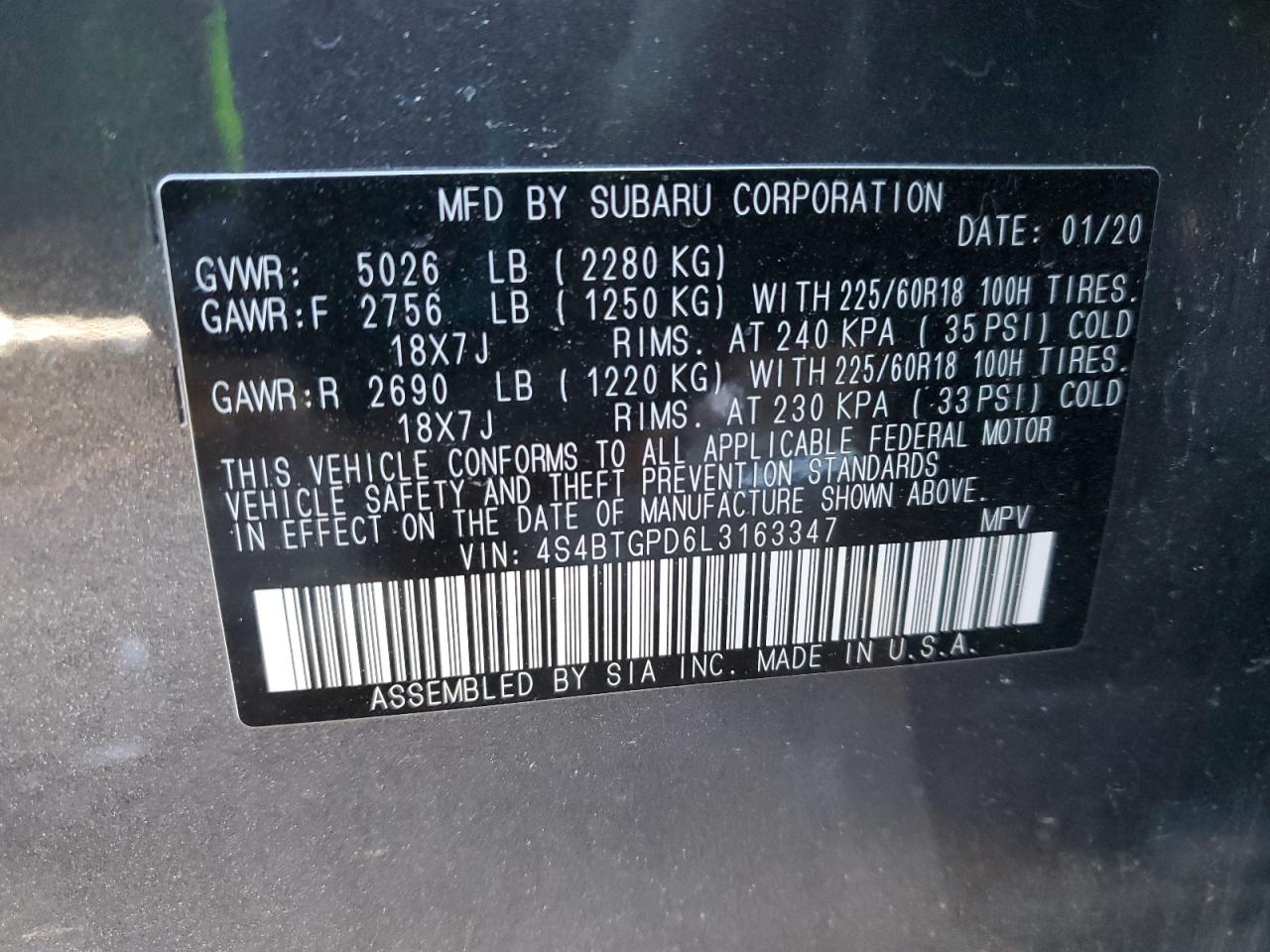 2020 Subaru Outback - Image 16
