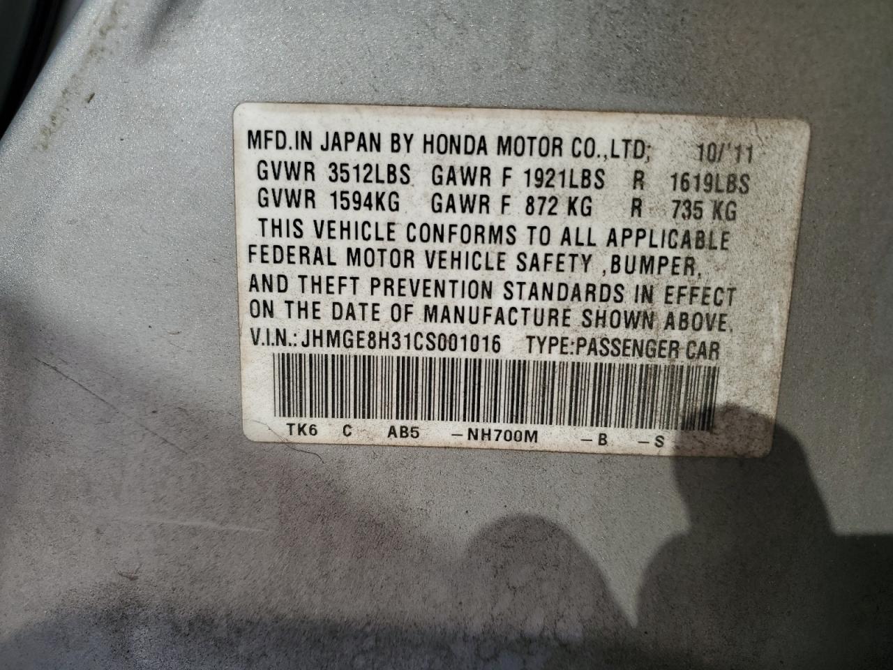 2012 Honda Fit - Image 12