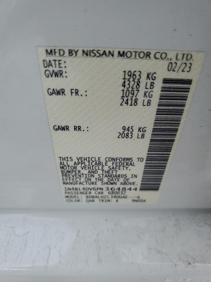 VIN 1N4BL4DV6PN364844 2023 NISSAN ALTIMA no.13