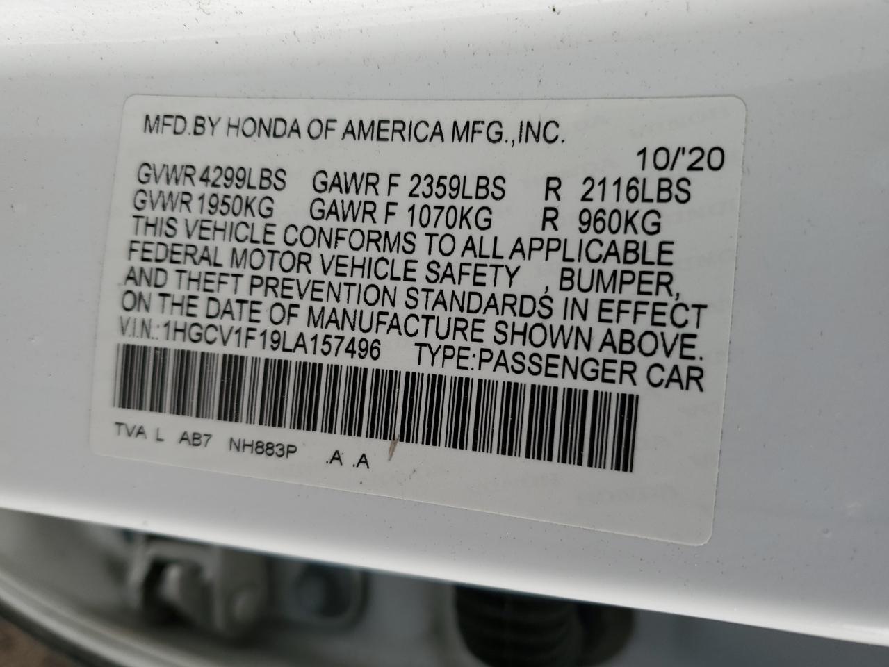 2020 Honda Accord - Image 12