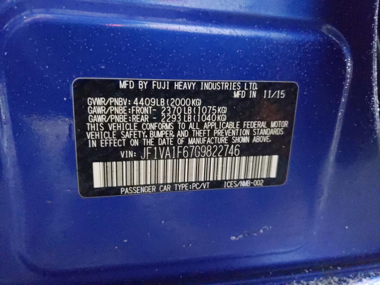 2016 Subaru WRX - Image 12
