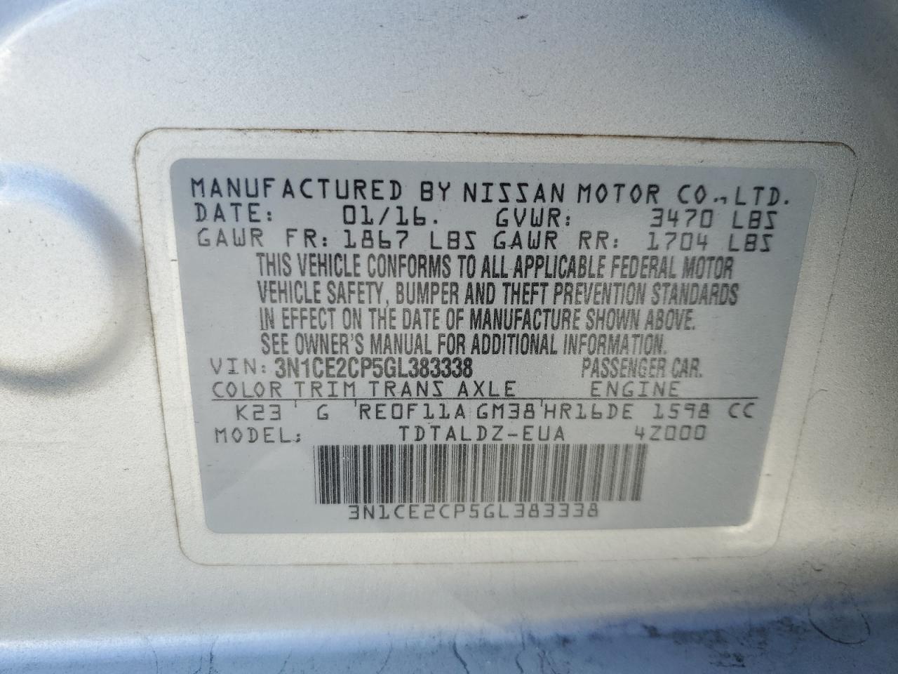 2016 Nissan Versa - Image 14