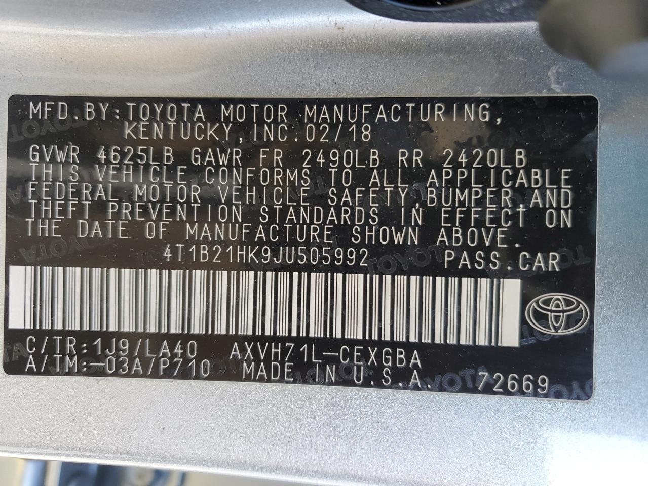 2018 Toyota Camry - Image 13