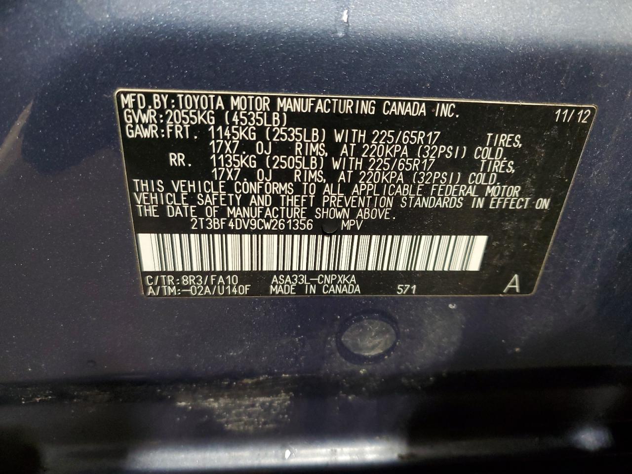 2012 Toyota RAV 4 - Image 13