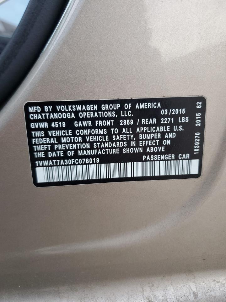 2015 Volkswagen Passat - Image 14