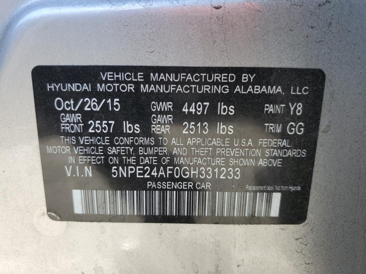 2016 Hyundai Sonata - Image 15