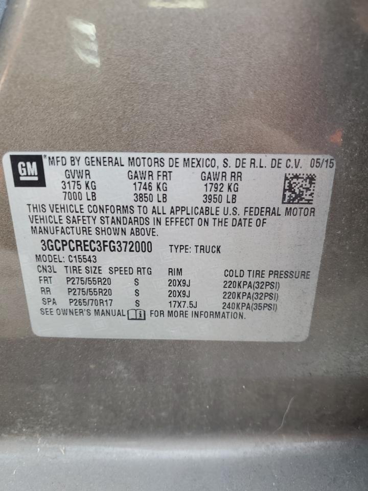 VIN 3GCPCREC3FG372000 2015 CHEVROLET ALL Models no.13