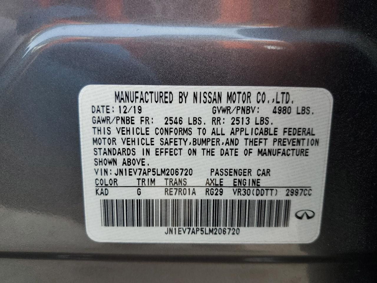 2020 Infiniti Q50 - Image 13