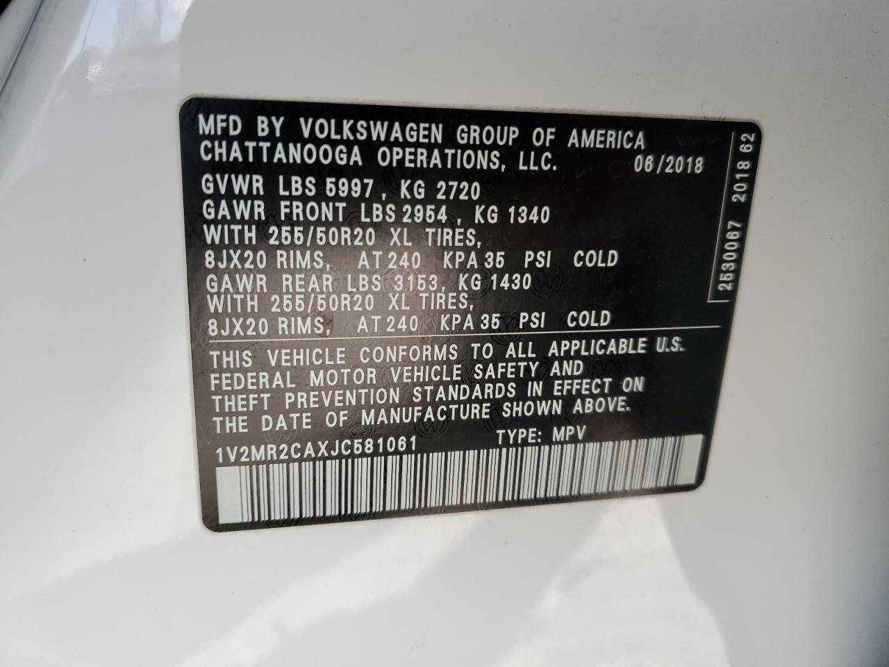 2018 Volkswagen Atlas - Image 13
