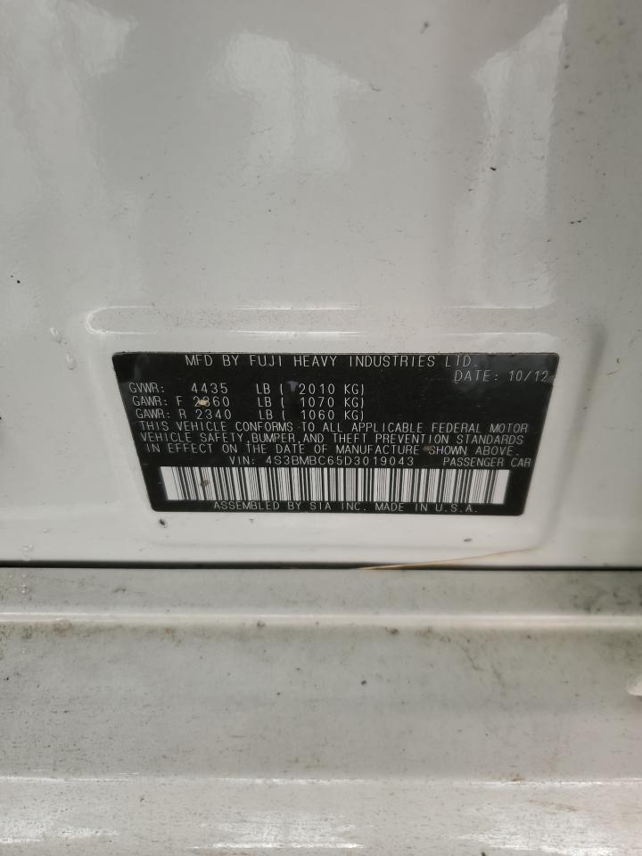 2013 Subaru Legacy 2.5I Premium VIN: 4S3BMBC65D3019043 Lot: 89371615