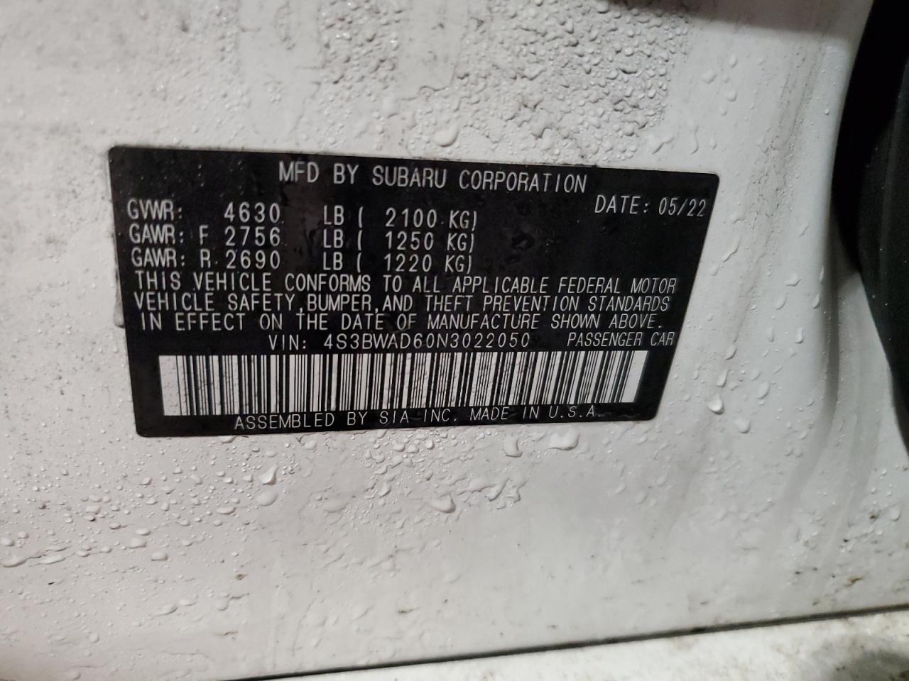 2022 Subaru Legacy - Image 12