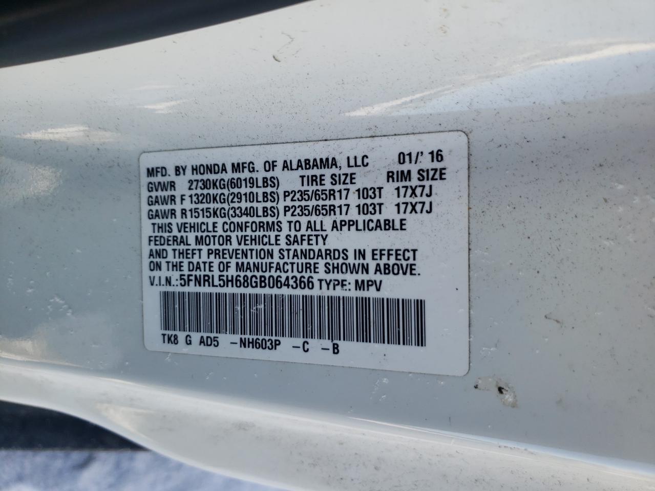 2016 Honda Odyssey - Image 13