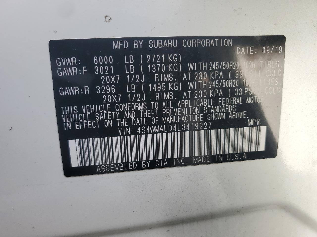 2020 Subaru Ascent - Image 15