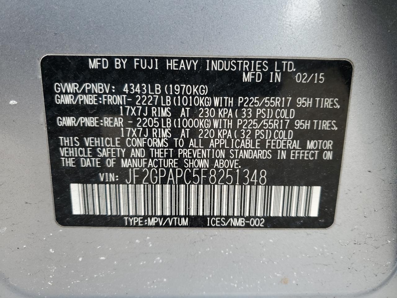 2015 Subaru XV - Image 14