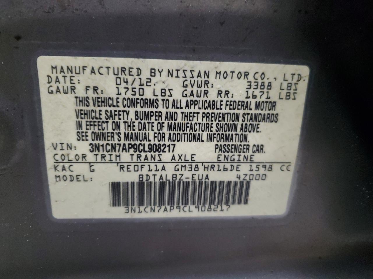 2012 Nissan Versa - Image 14