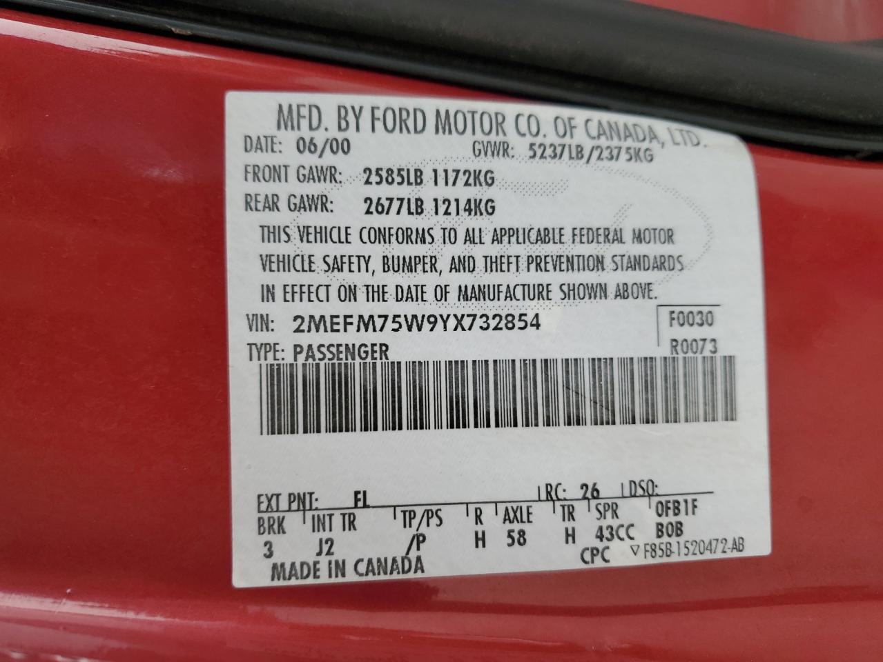 2000 Mercury Grand Marquis - Image 13