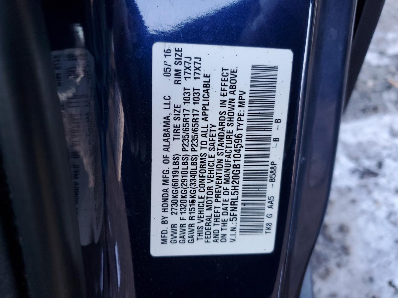 2016 Honda Odyssey - Image 13