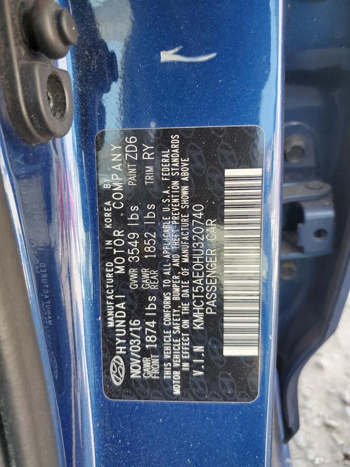 KMHCT5AE0HU320740 2017 HYUNDAI ACCENT - Image 13