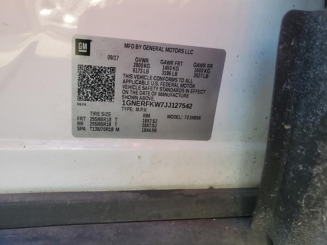 2018 Chevrolet Traverse Ls VIN: 1GNERFKW7JJ127542 Lot: 88205185