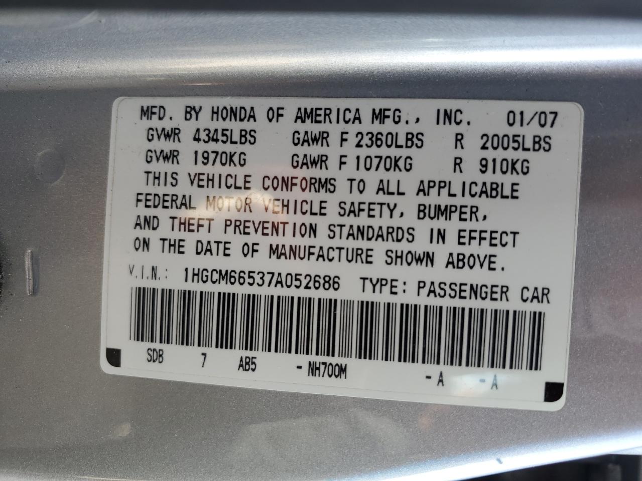 2007 Honda Accord - Image 13