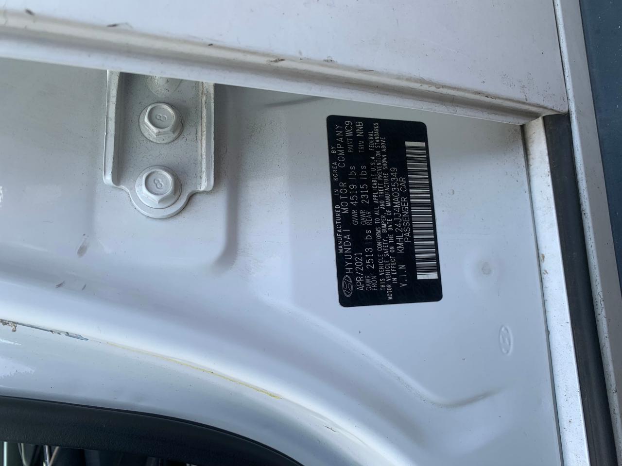 2008 Hyundai Sonata Hybrid VIN: KMHL24JJ4MA035349 Lot: 41675125