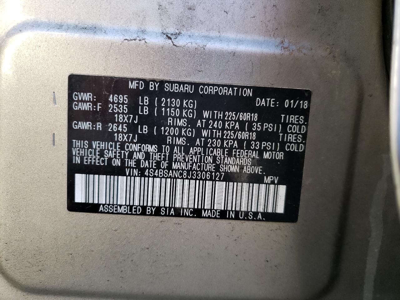 2018 Subaru Outback - Image 13