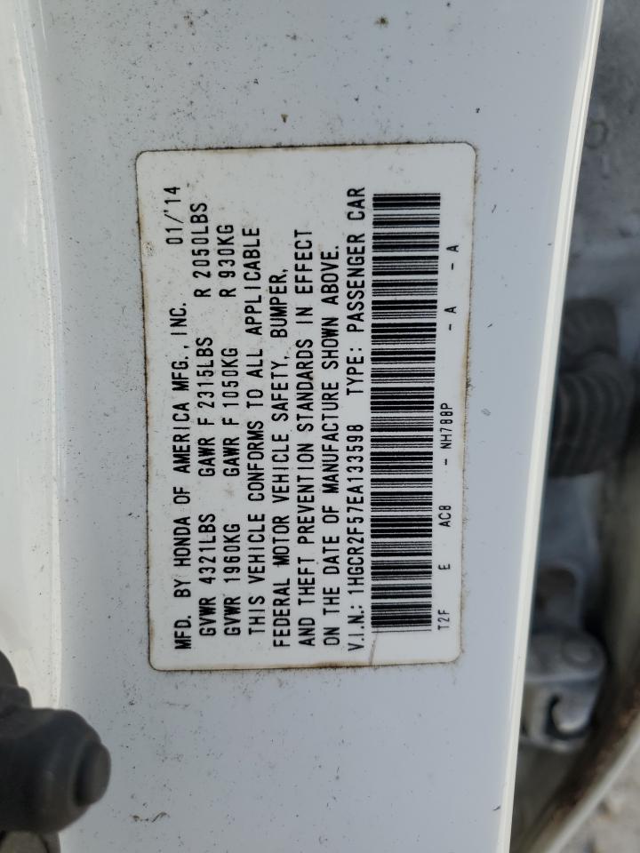 VIN 1HGCR2F57EA133598 2014 HONDA ACCORD no.12