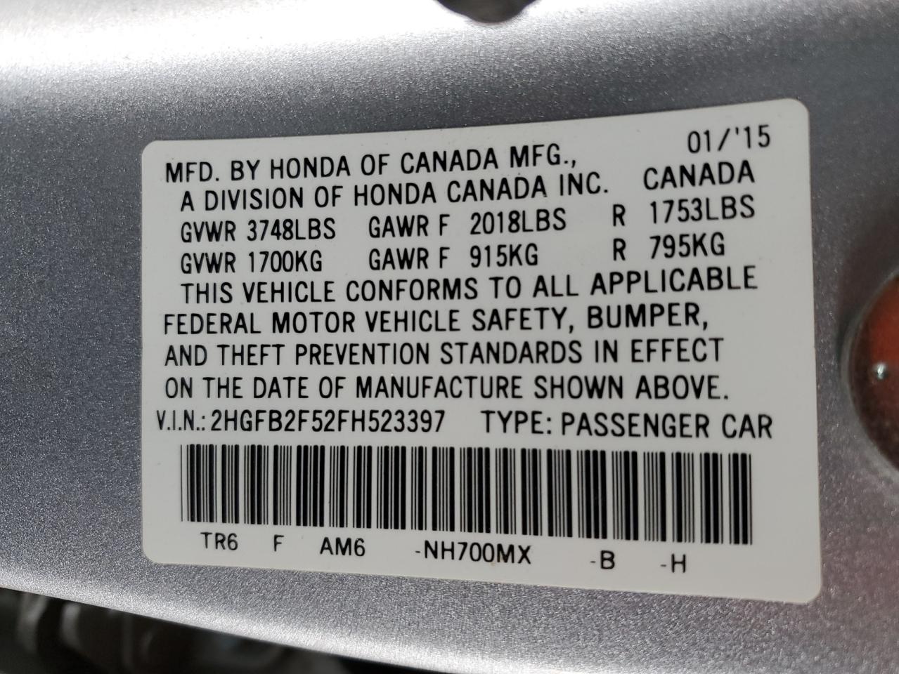 2015 Honda Civic - Image 12