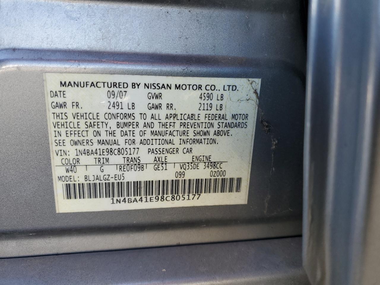 2008 Nissan Maxima - Image 14