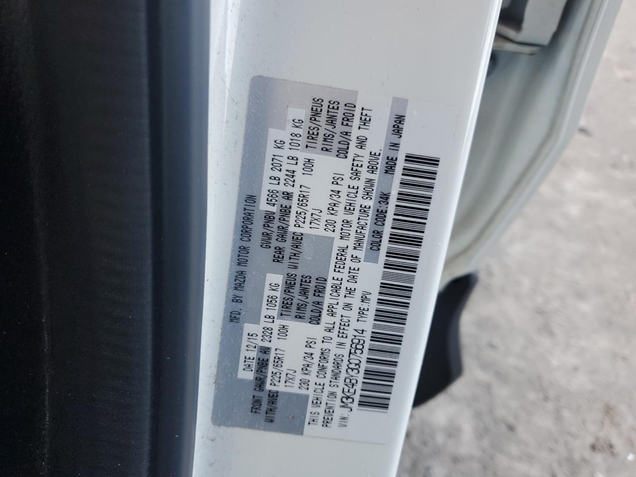 VIN JM3KE4BY3G0756914 2016 MAZDA CX-5 no.13