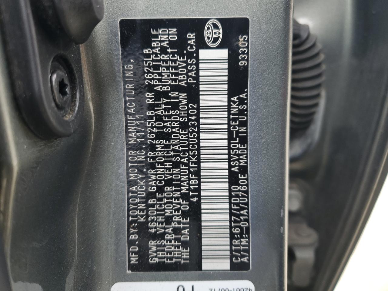 2012 Toyota Camry - Image 12