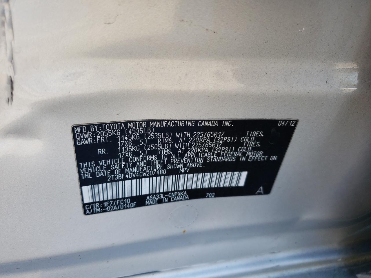 2012 Toyota RAV 4 - Image 12