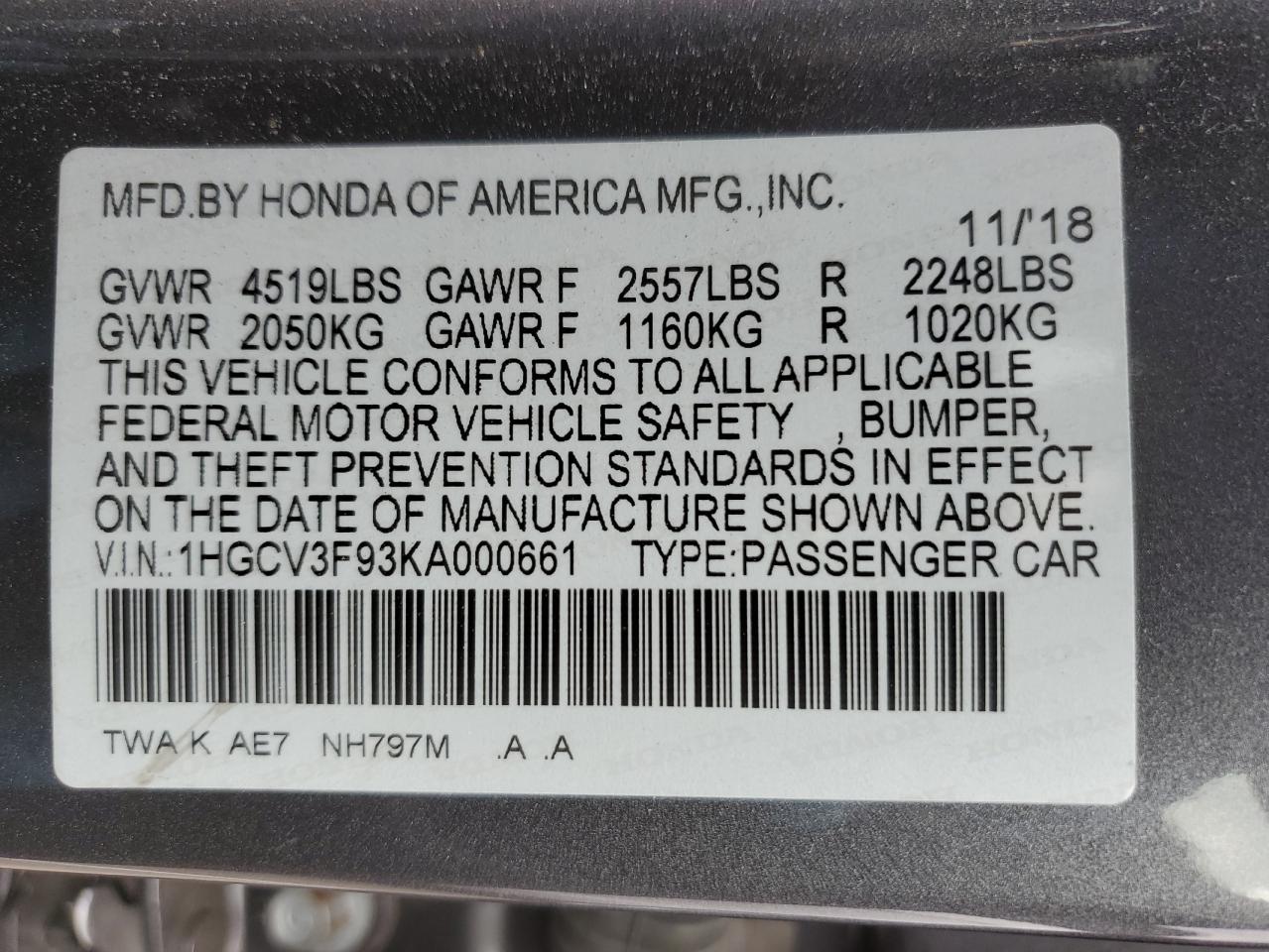2019 Honda Accord - Image 12