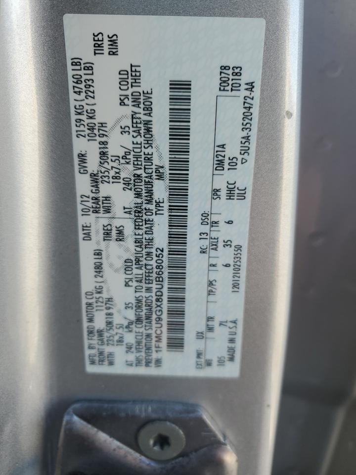 VIN 1FMCU9GX8DUB68052 2013 FORD ESCAPE no.13