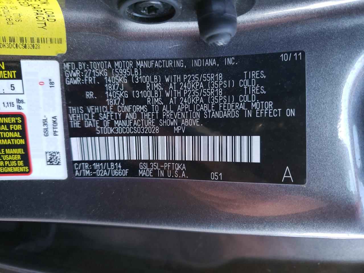 2012 Toyota Sienna - Image 15