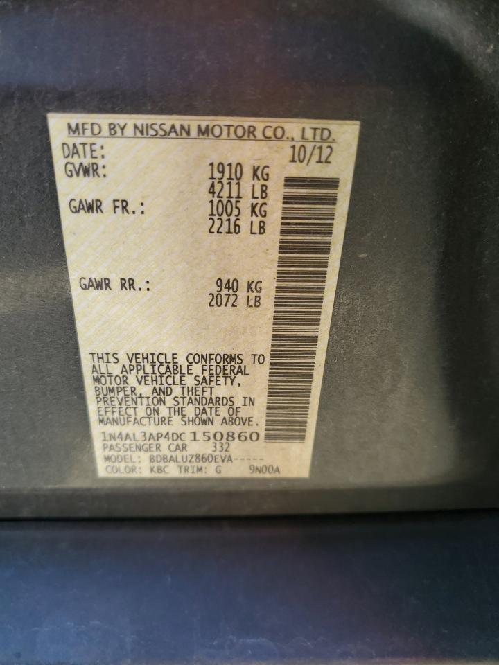 VIN 1N4AL3AP4DC150860 2013 NISSAN ALTIMA no.12