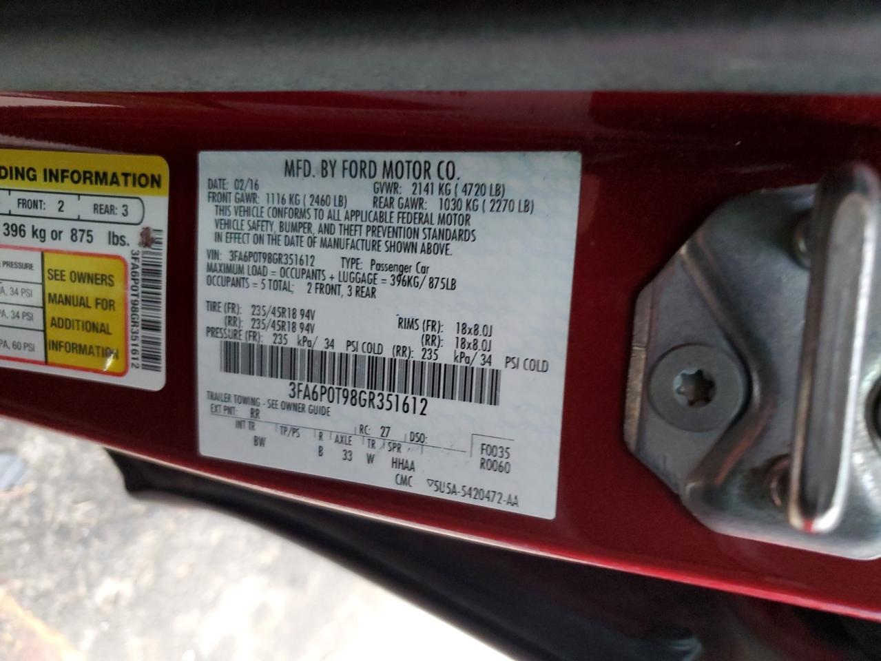 2016 Ford Fusion - Image 12