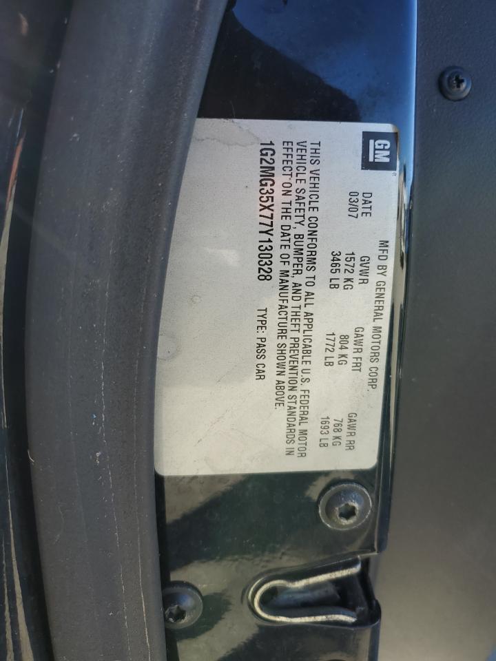 2007 Pontiac Solstice Gxp VIN: 1G2MG35X77Y130328 Lot: 89223675