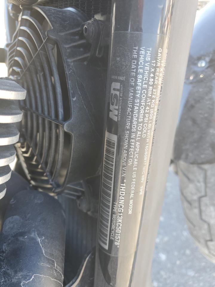 2019 Harley-Davidson Xg750 A VIN: 1HD4NCG13KC501578 Lot: 41474745