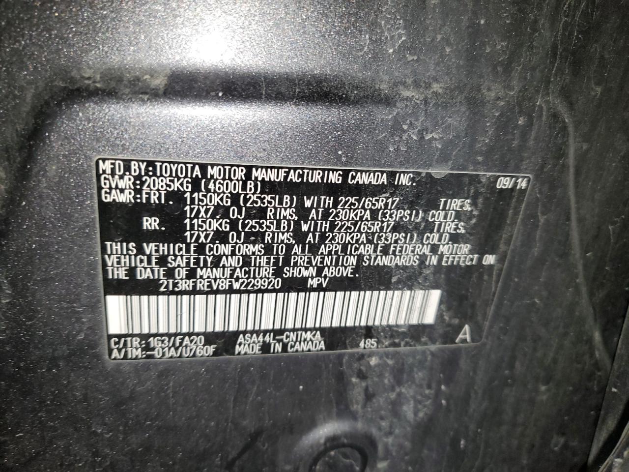 2015 Toyota RAV 4 - Image 13