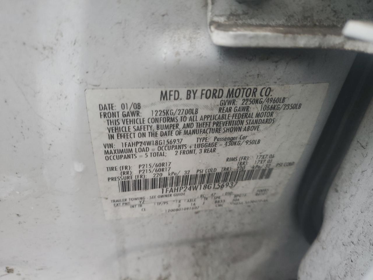 2008 Ford Taurus - Image 12