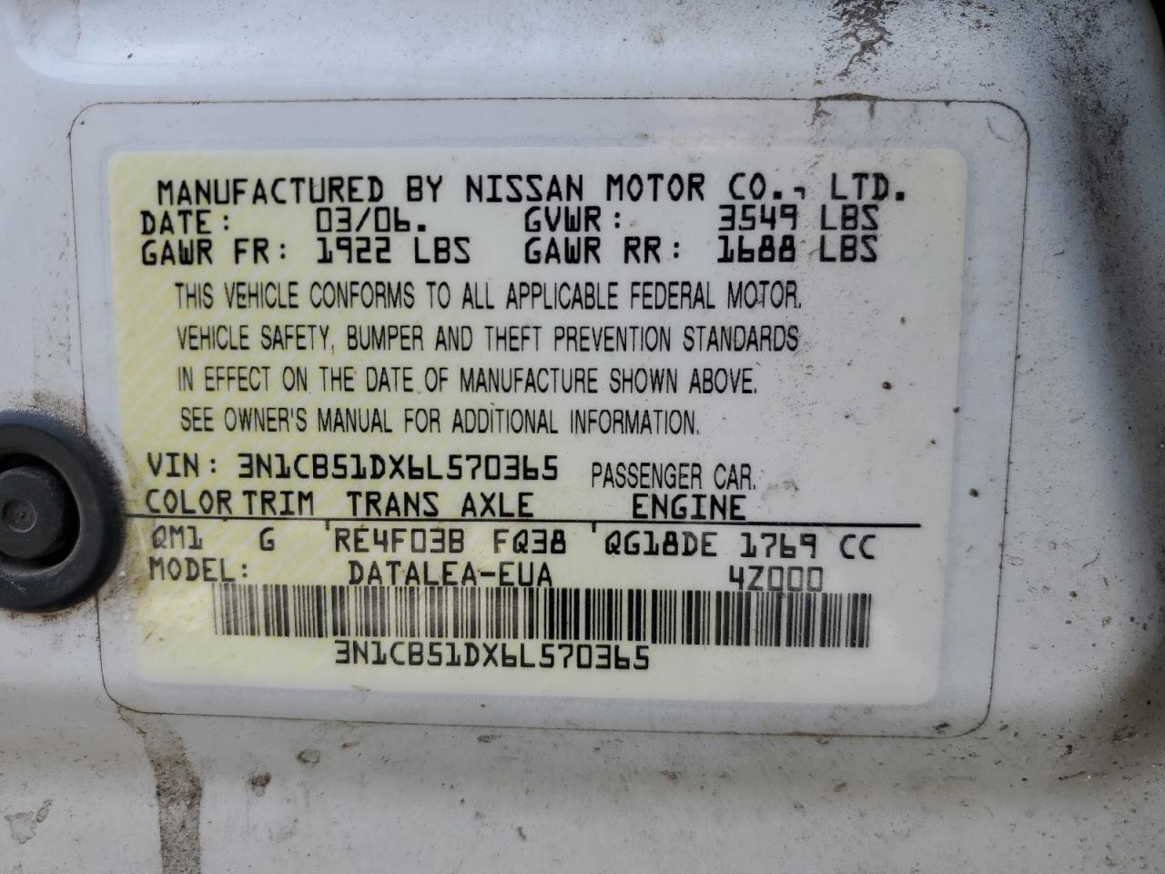 2006 Nissan Sentra - Image 12