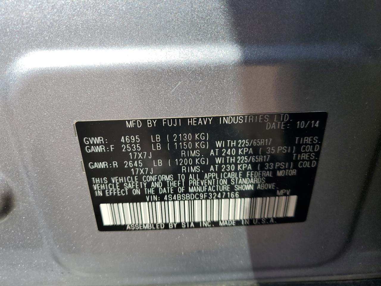 2015 Subaru Outback - Image 16
