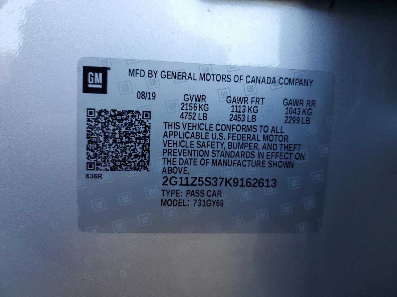 2019 Chevrolet Impala - Image 12
