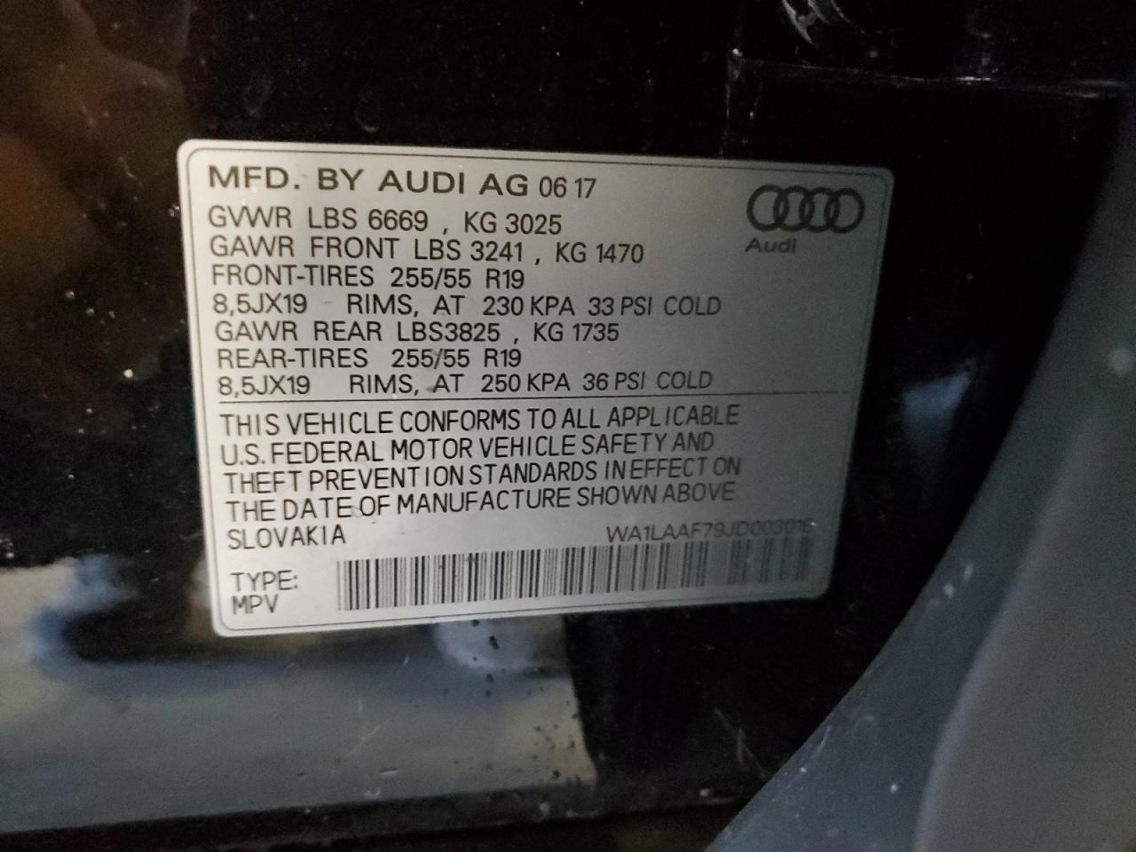 VIN WA1LAAF79JD003018 2018 AUDI Q7 no.13