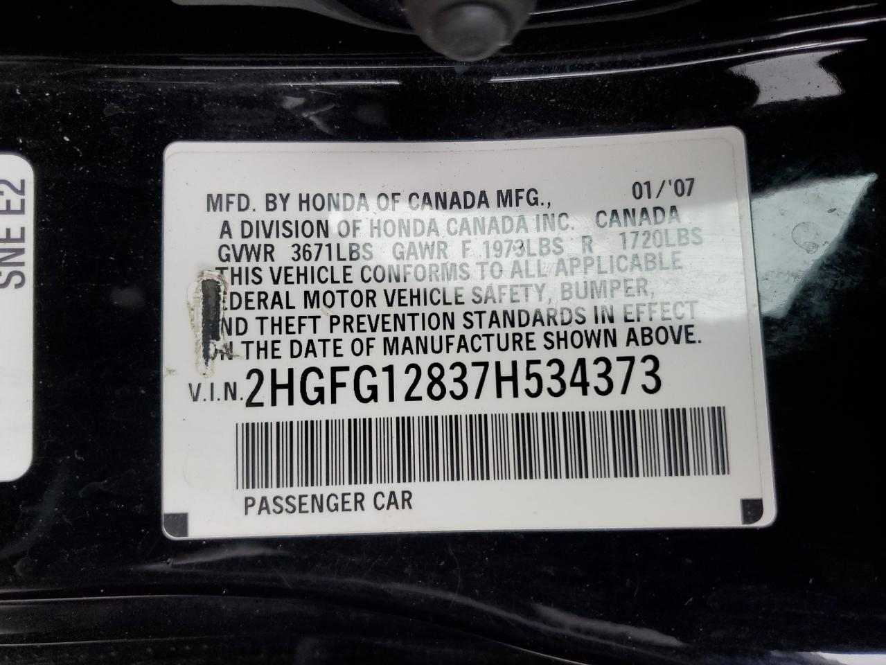 2007 Honda Civic - Image 12