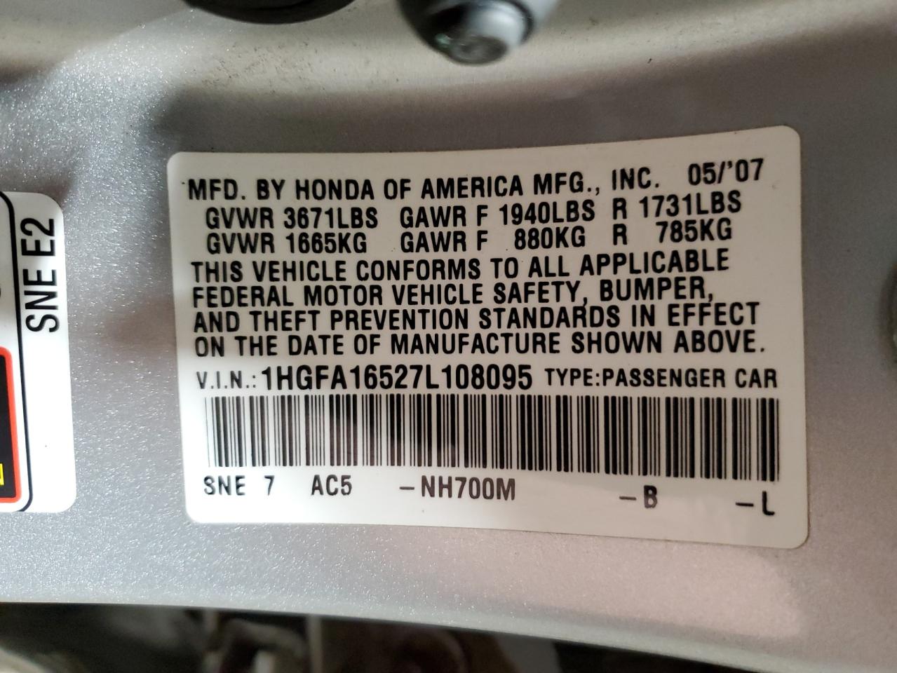 2007 Honda Civic - Image 12